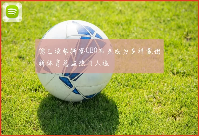 德乙埃弗斯堡CEO布克成为多特蒙德新体育总监热门人选